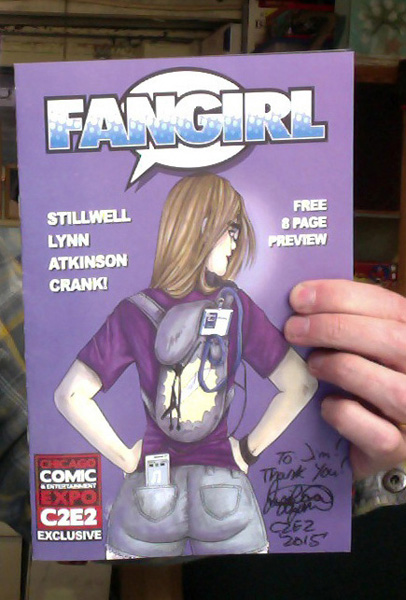 My preview copy of Fangirl - signed by the artist!