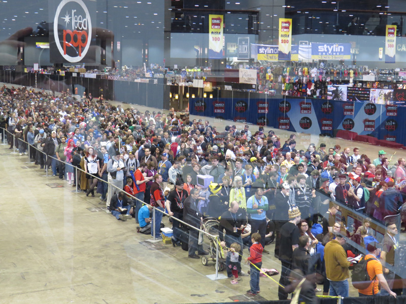 Line queuing up to enter Friday.